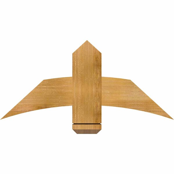 Ekena Millwork Bellingham Rough Sawn Timber Gable Bracket, Western Red Cedar, 36"W x 16"H x 2"D x 6"F, 11/12 Pitch GBW036X16X0206BEL00RWR - main